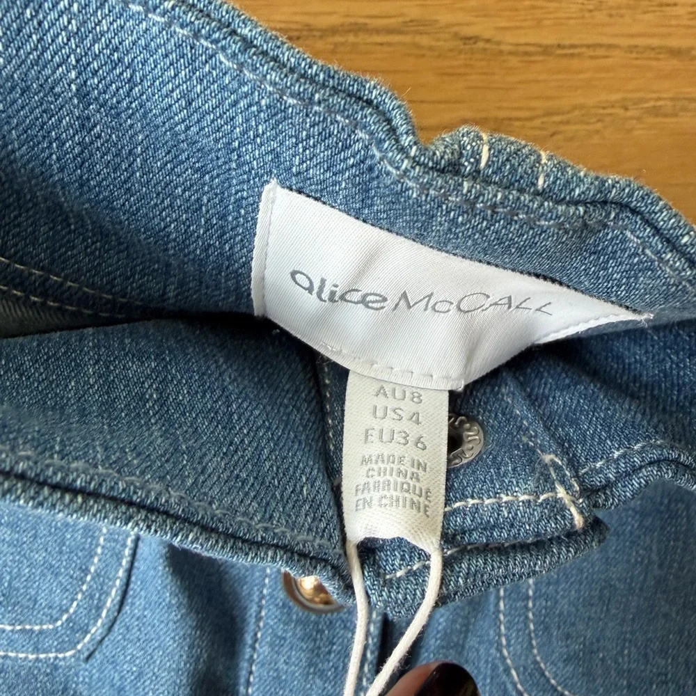 NWT RARE Alice McCall Woodstock Wide Leg Denim - Picture 8 of 16